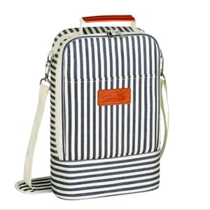 Tirrinia Designer Insulated Bottle Wine Tote Bag Wine Tumbler Glass Cooler Carri